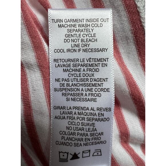 SPLENDID TOP WOMENS SIZE MEDIUM LULU CREW NECK TEE SHIRT RED WHITE STRIPES NEW - Picture 10 of 12